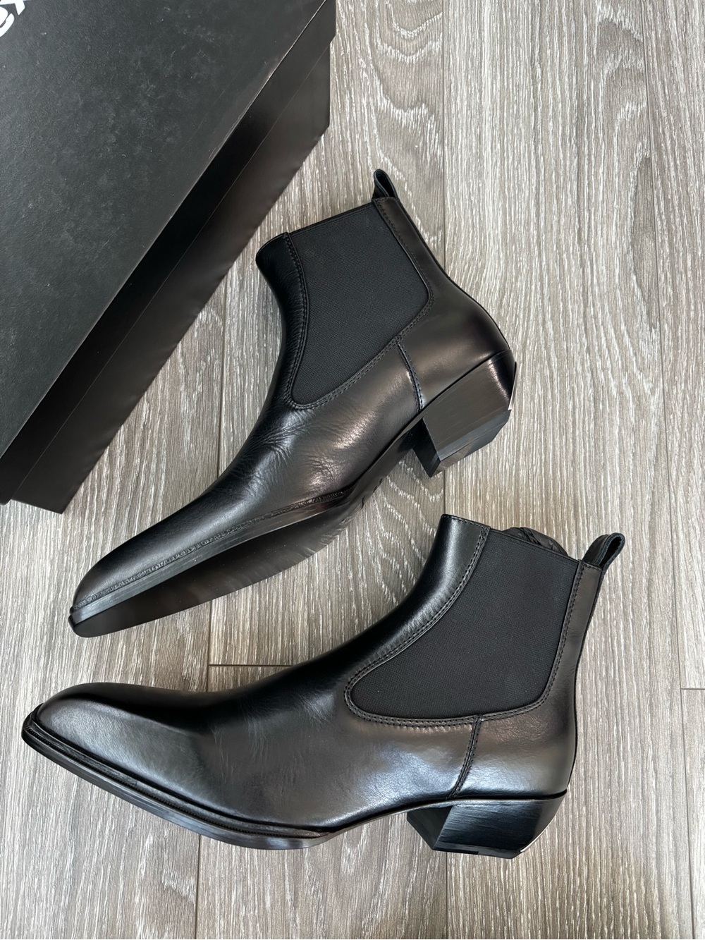 Alexander Wang Black Leather Chelsea Booties